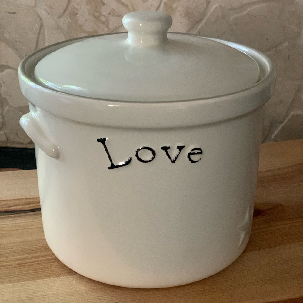POTTERY BY KATHY |  Treat Embossed “Love” Canister